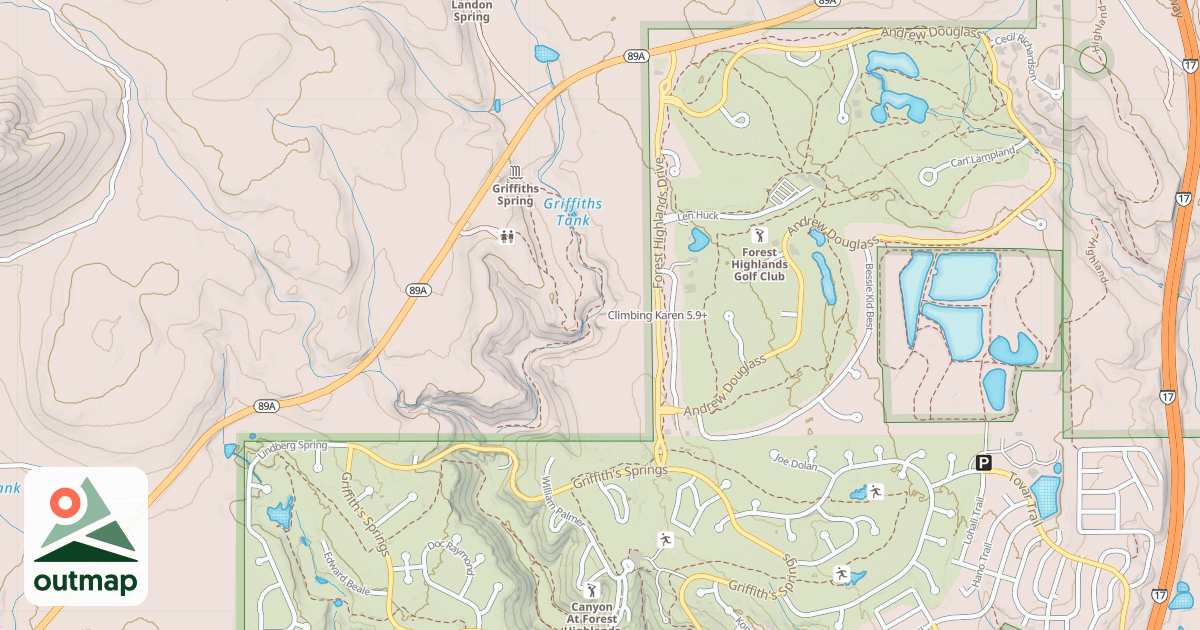 Map of Climbing Karen