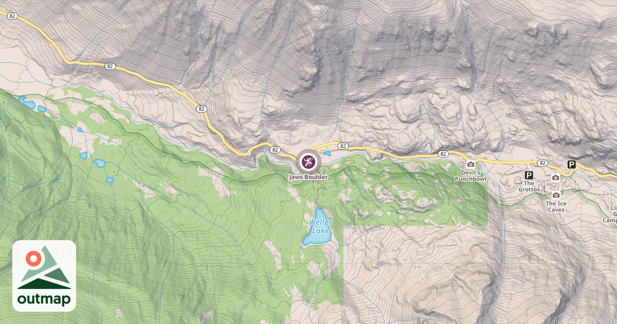 Map of Jaws Boulder
