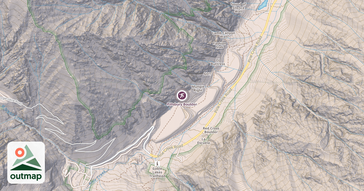 Map of Pillsbury Boulder