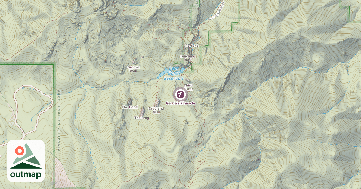 Map of Gertie's Pinnacle