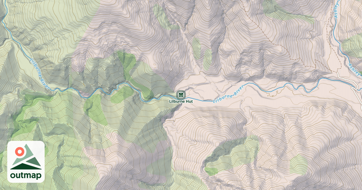 Map of Lilburne Hut