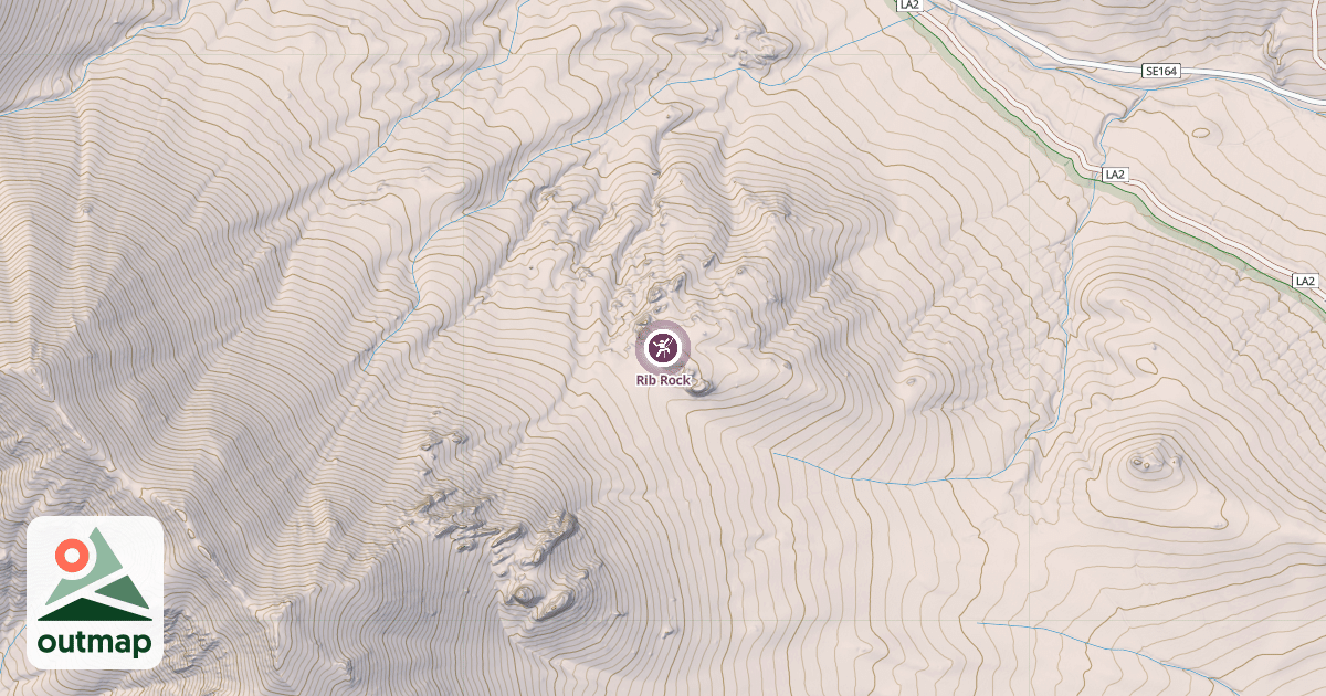 Map of Rib Rock