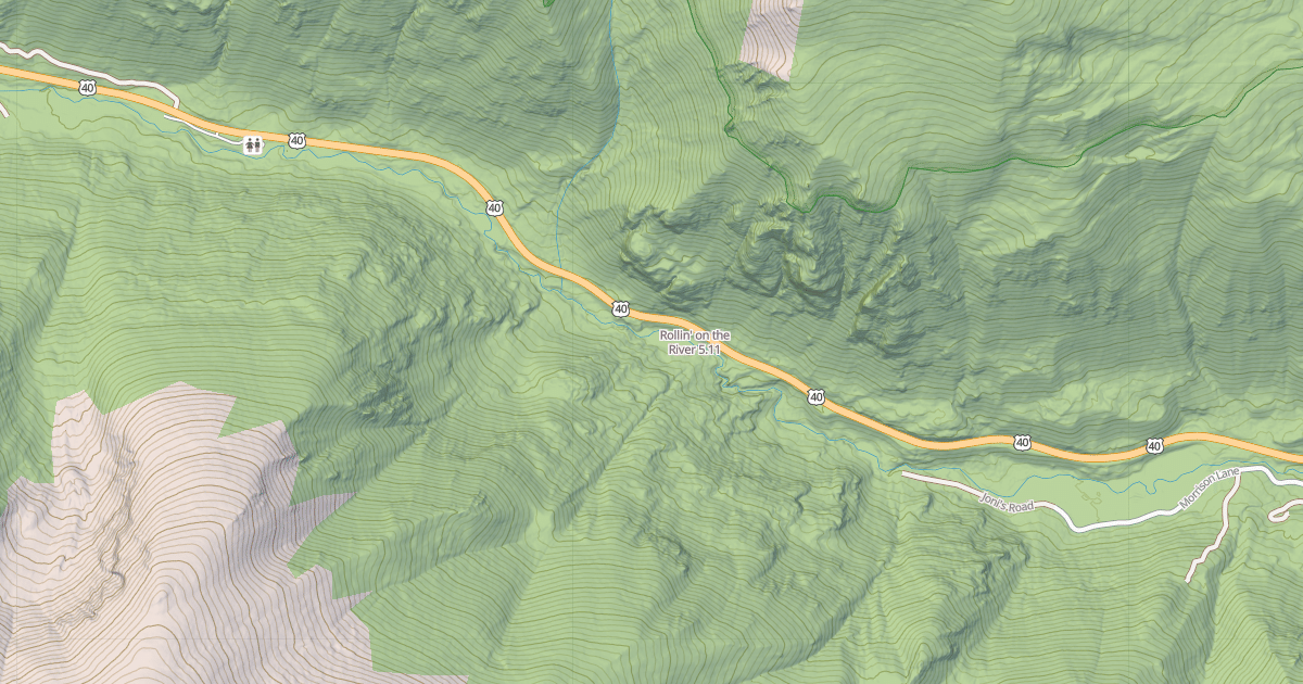 Map preview of Rollin' on the River