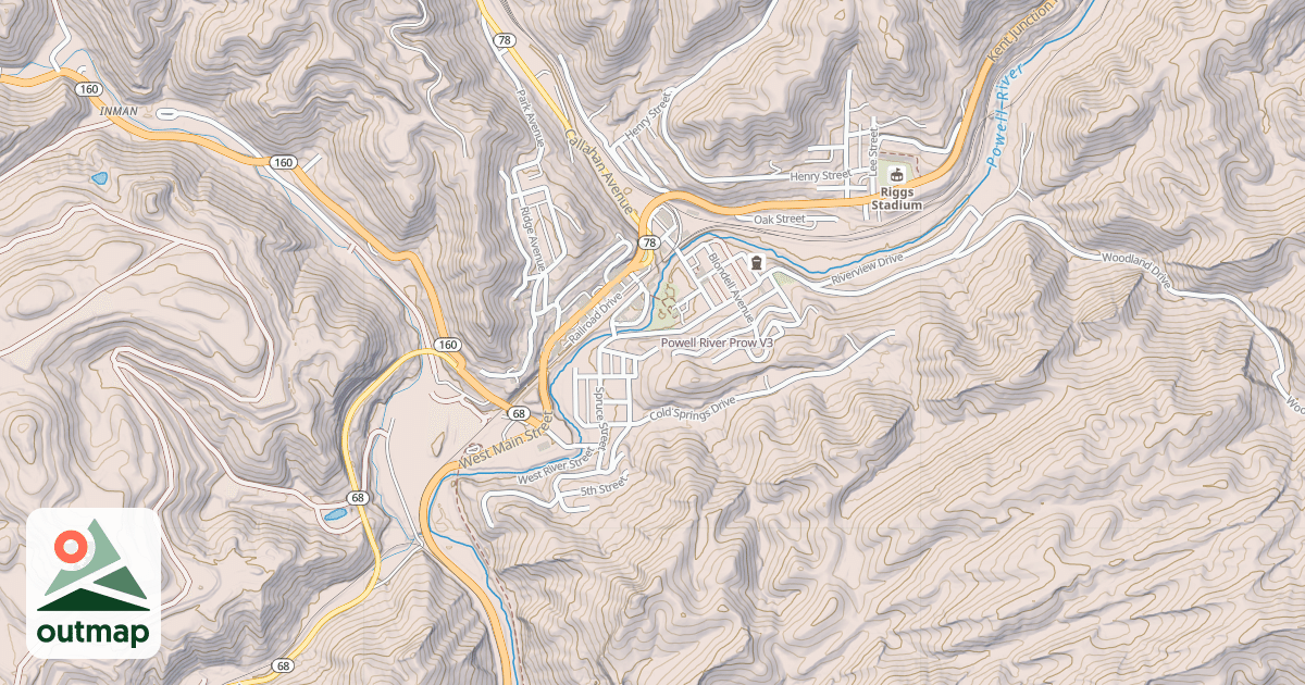 Map of Powell River Prow