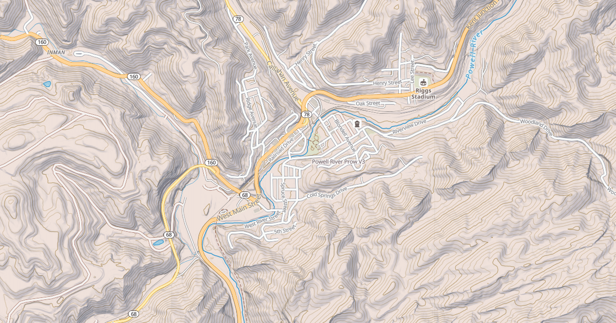 Map preview of Powell River Prow