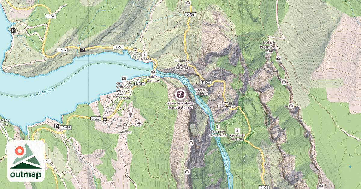 Map of Site d'escalade Pas de Gairoù