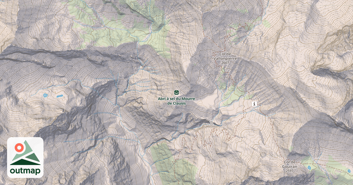 Map of Abri à sel du Mourre de Clausis