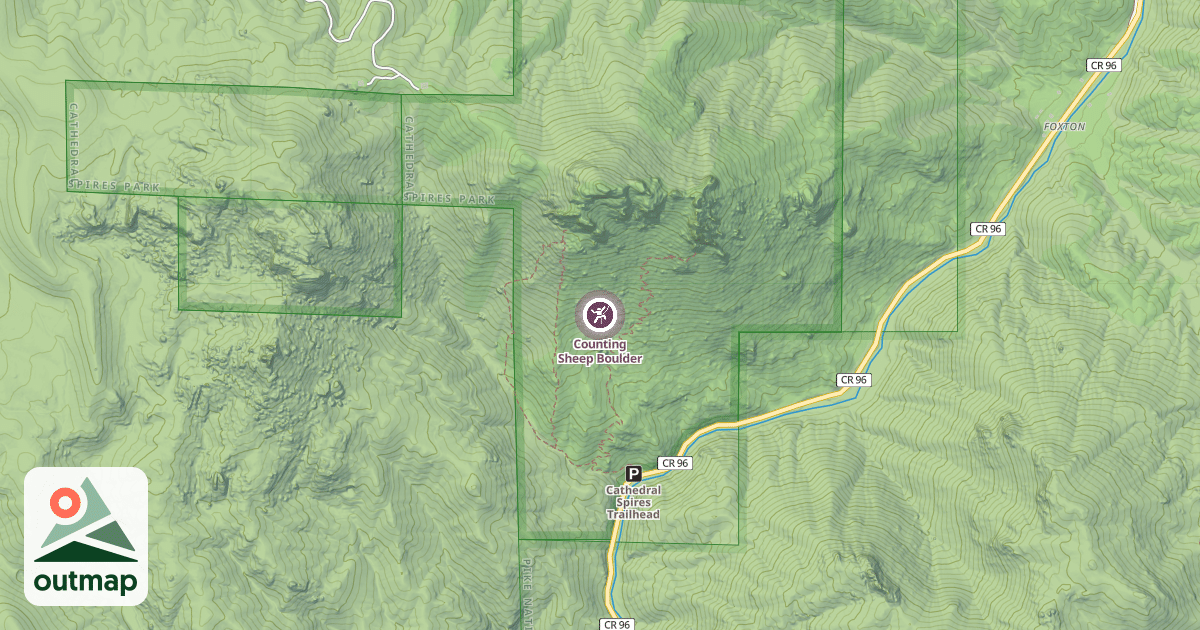 Map of Counting Sheep Boulder