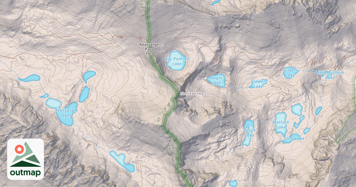 Map of Direct East Face