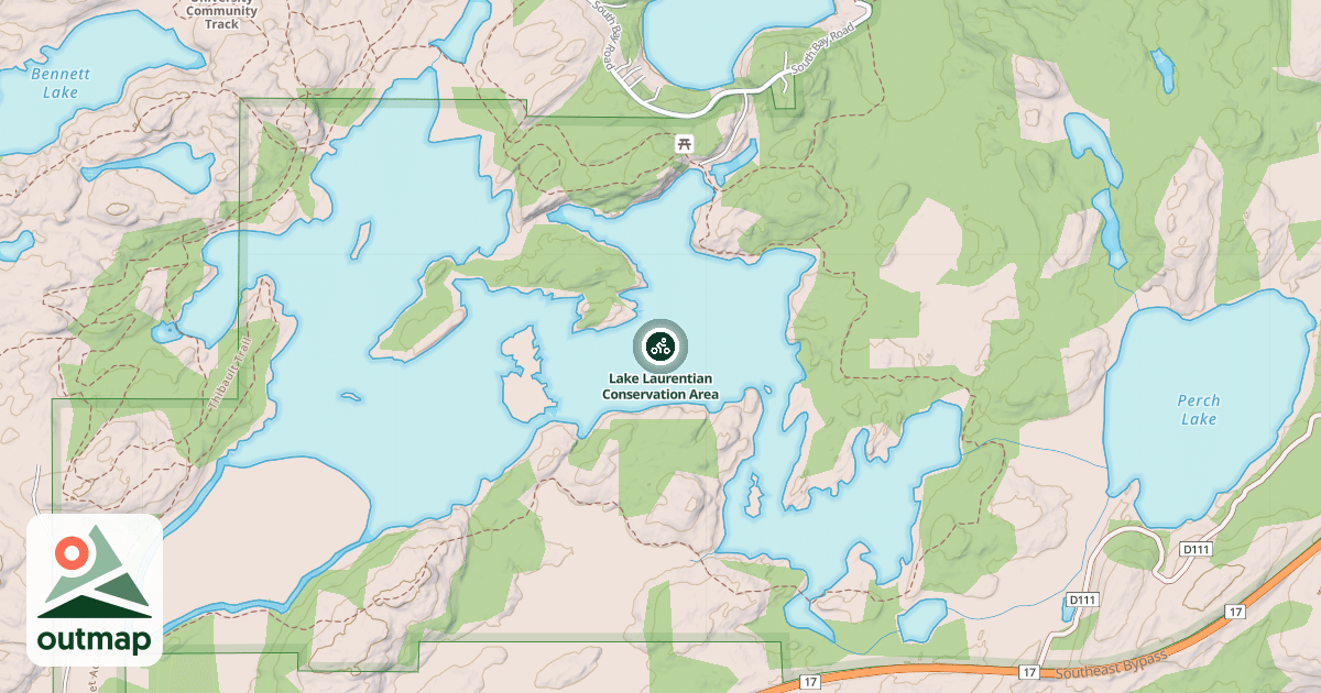 Map of Lake Laurentian Conservation Area