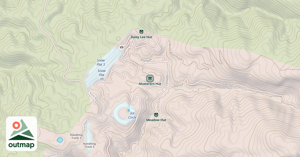 Map of Musterers Hut