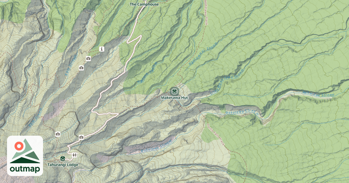 Map of Maketawa Hut