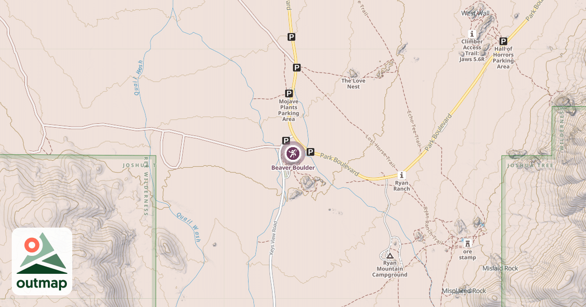 Map of Beaver Boulder