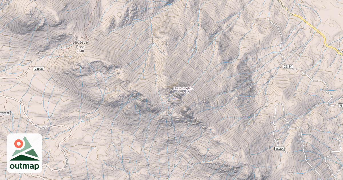 Map of Hummingbird Arete