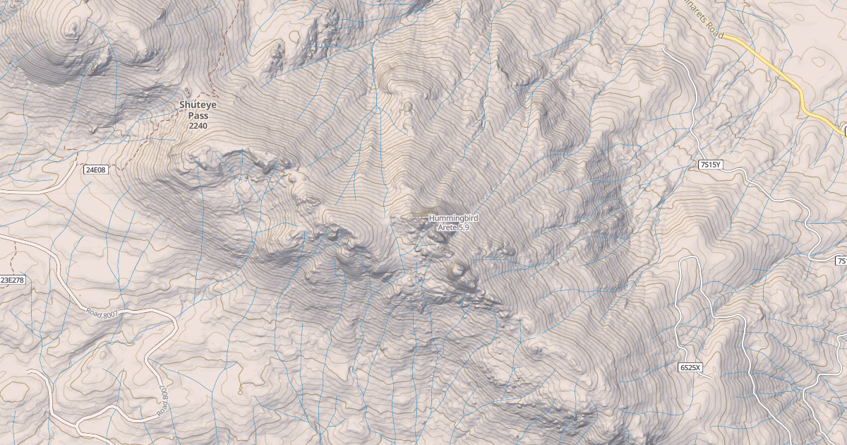 Map preview of Hummingbird Arete