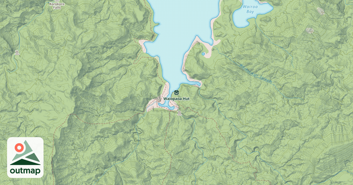 Map of Waiopaoa Hut