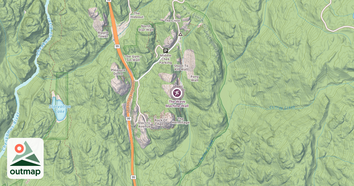 Map of The Wave Machine Wall