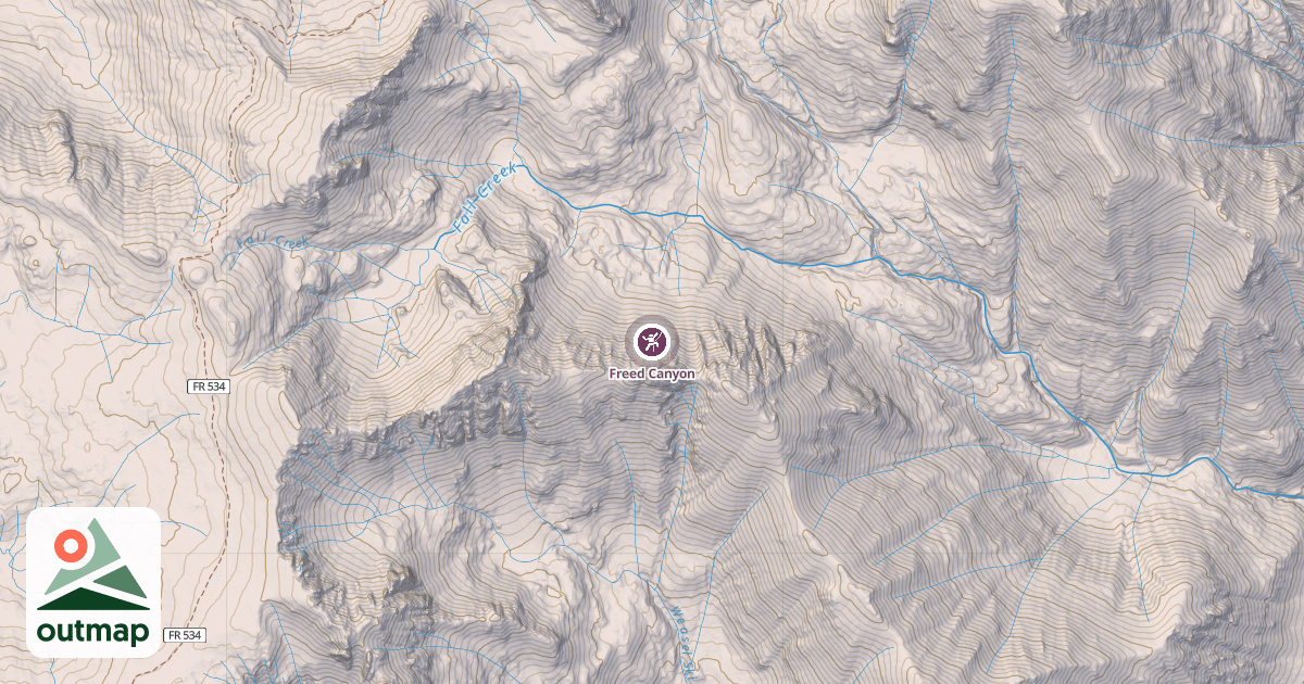 Map of Freed Canyon