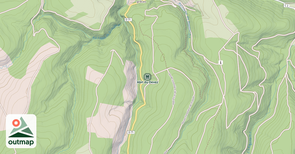 Map of Abri du Devez