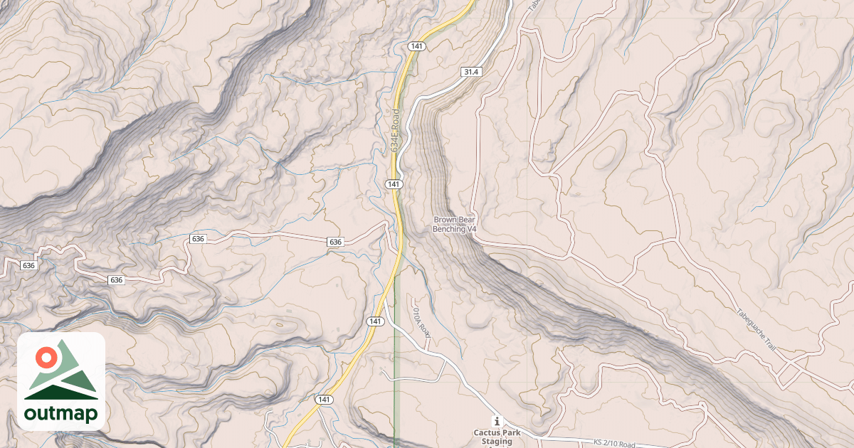 Map of Brown Bear Benching