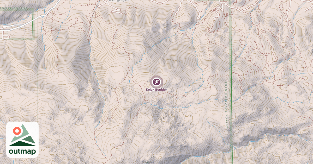 Map of Kojak Boulder