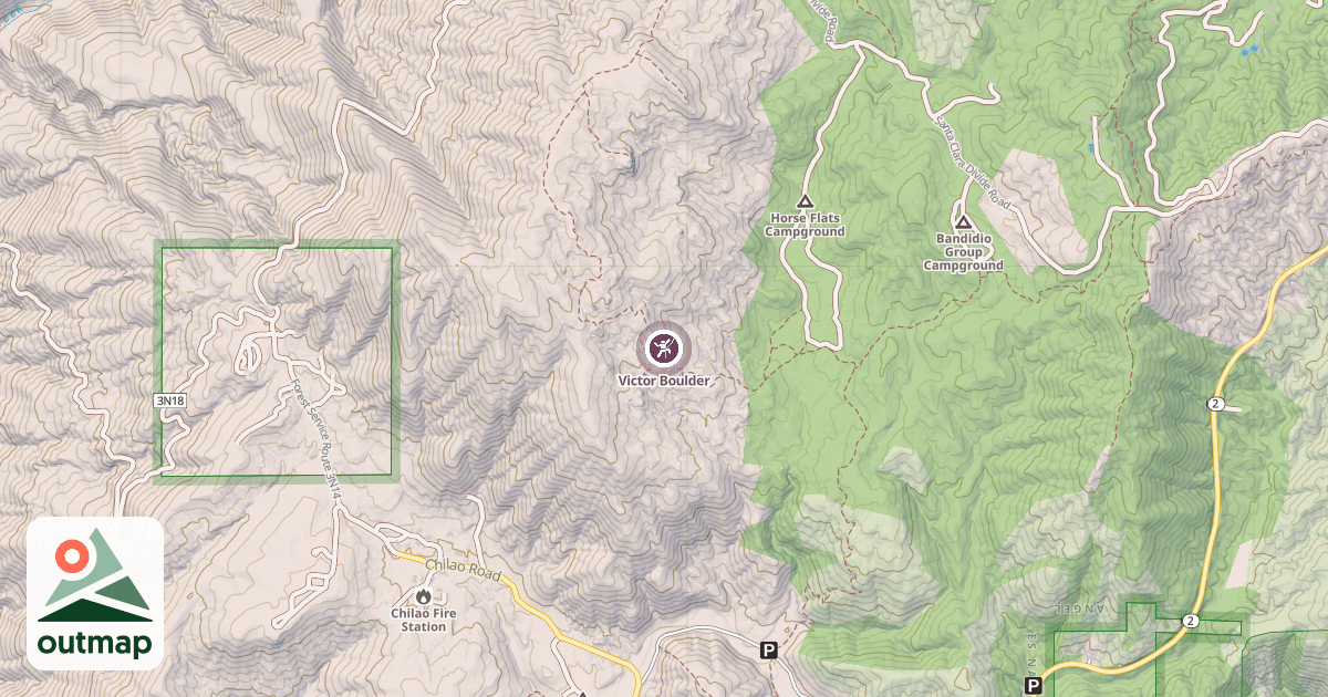 Map of Victor Boulder