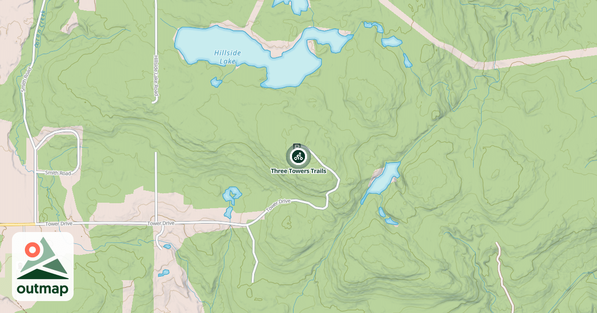 Map of Three Towers Trails