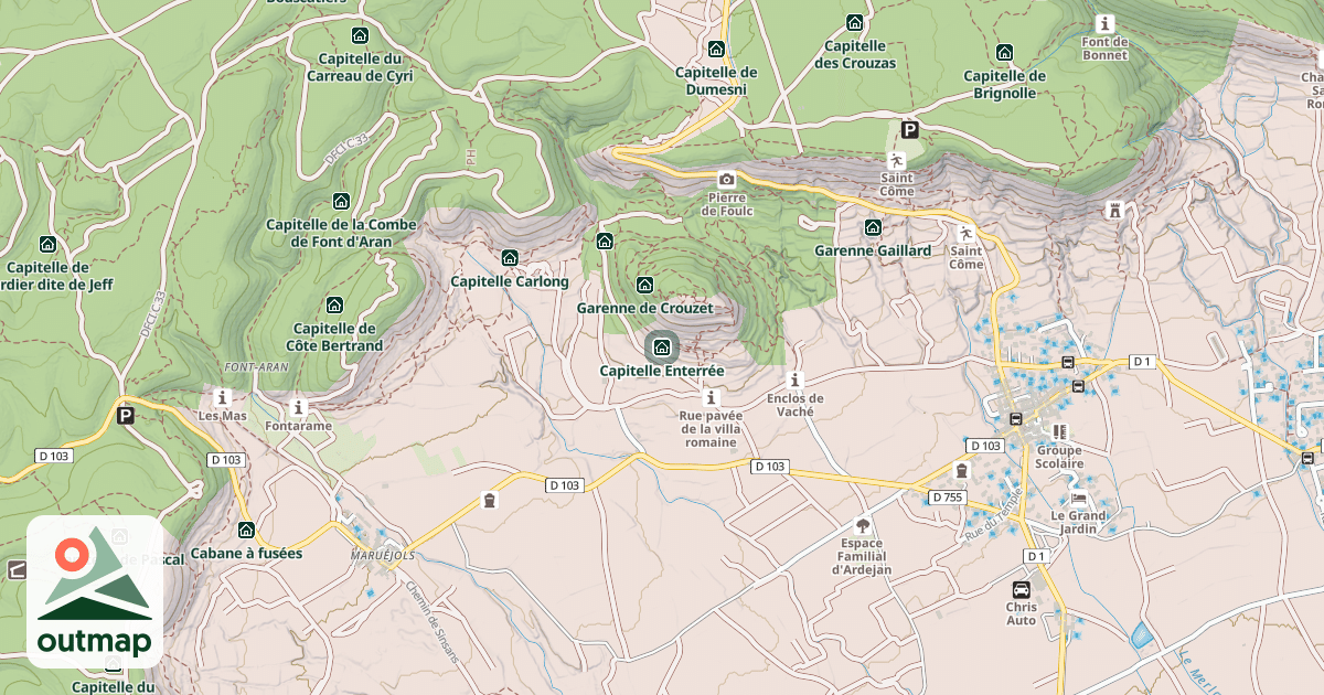 Map of Capitelle Enterrée