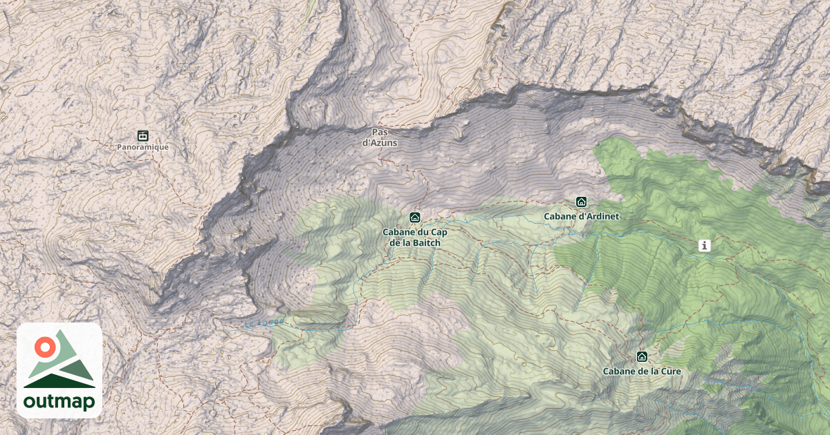 Map of Cabane du Cap de la Baitch