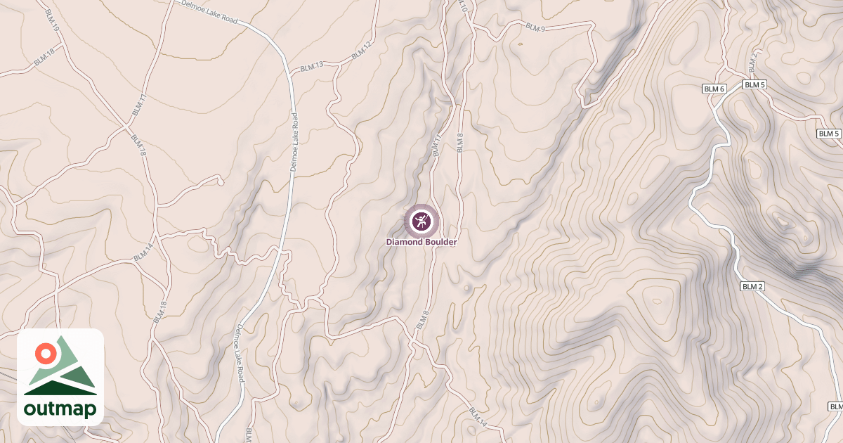 Map of Diamond Boulder