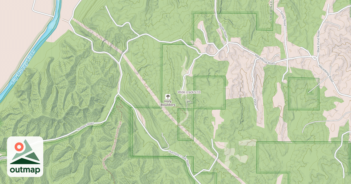 Map of Wide crack