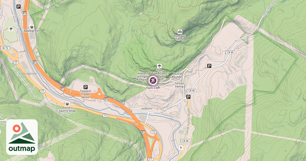 Map of Fern Cliff