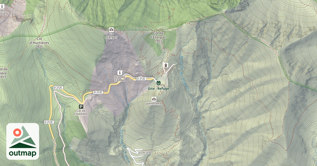 Map of Gite - Refuge
