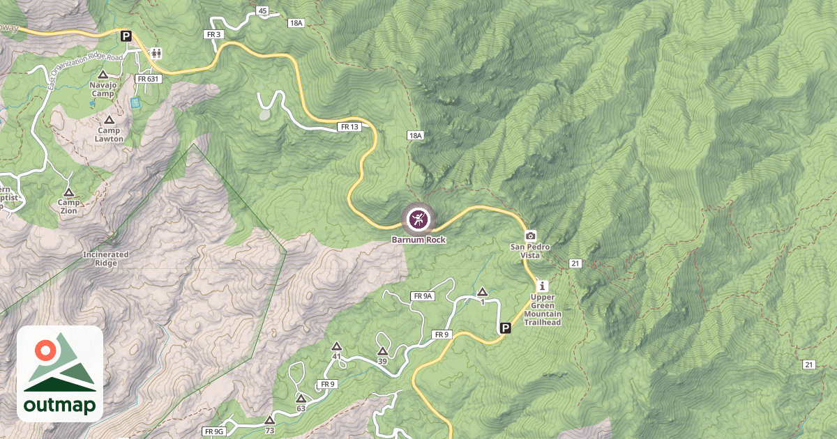 Map of Barnum Rock