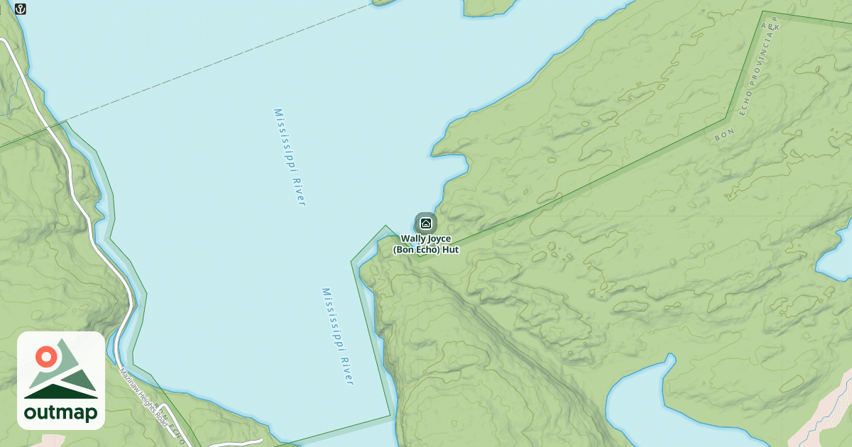 Map of Wally Joyce (Bon Echo) Hut