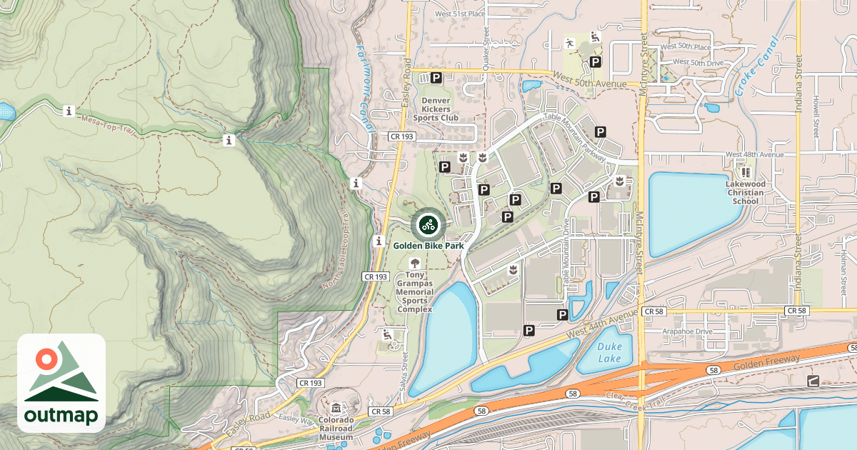 Map of Golden Bike Park