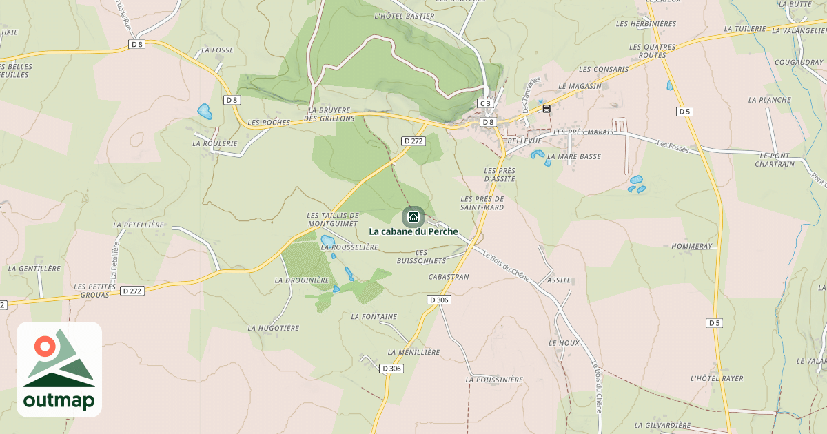 Map of La cabane du Perche