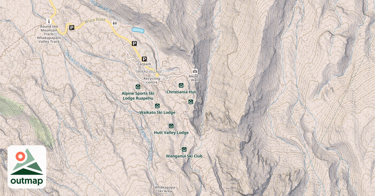 Map of Iwikau Lodge