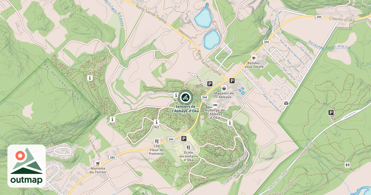 Map of Sentiers de l'Abbaye d’Oka