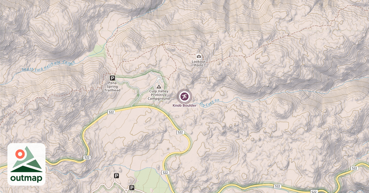 Map of Knob Boulder