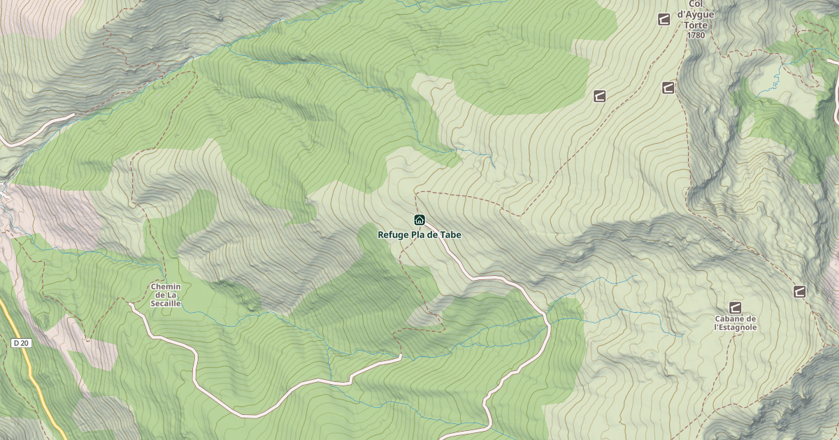 Map preview of Refuge Pla de Tabe