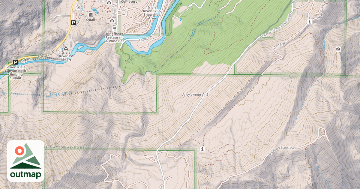 Map of Andy's Arete