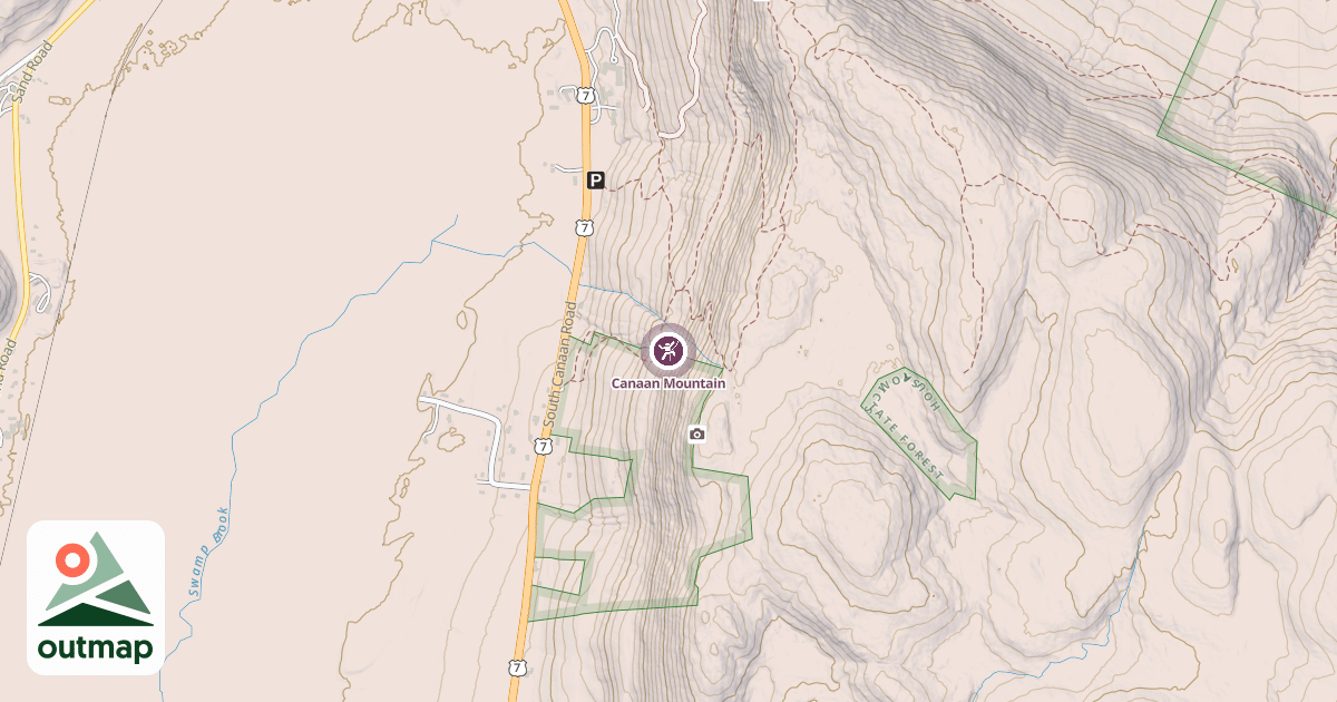 Map of Canaan Mountain