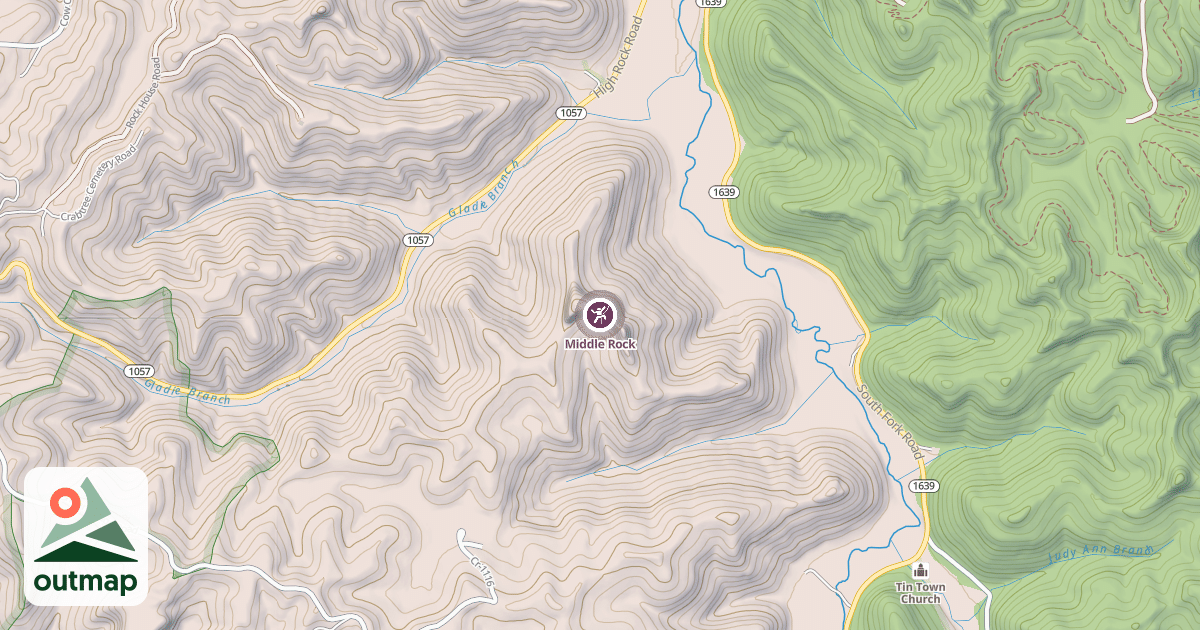 Map of Middle Rock