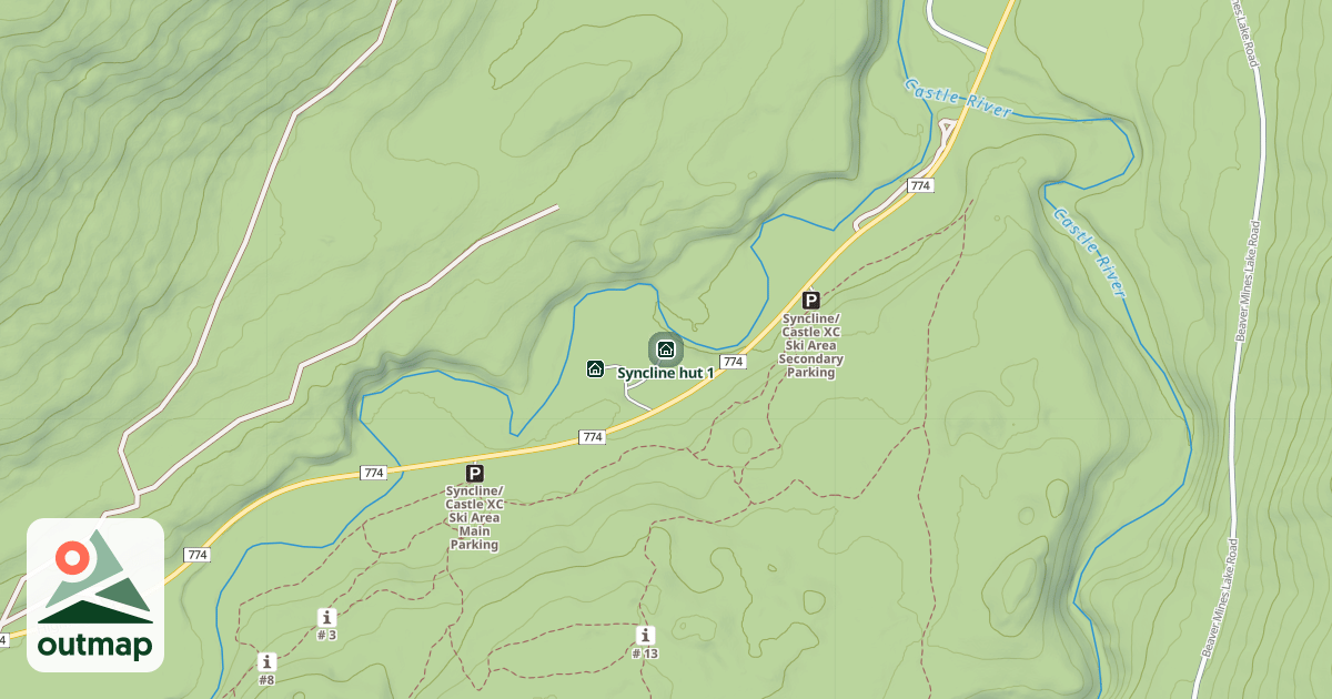 Map of Syncline hut 1
