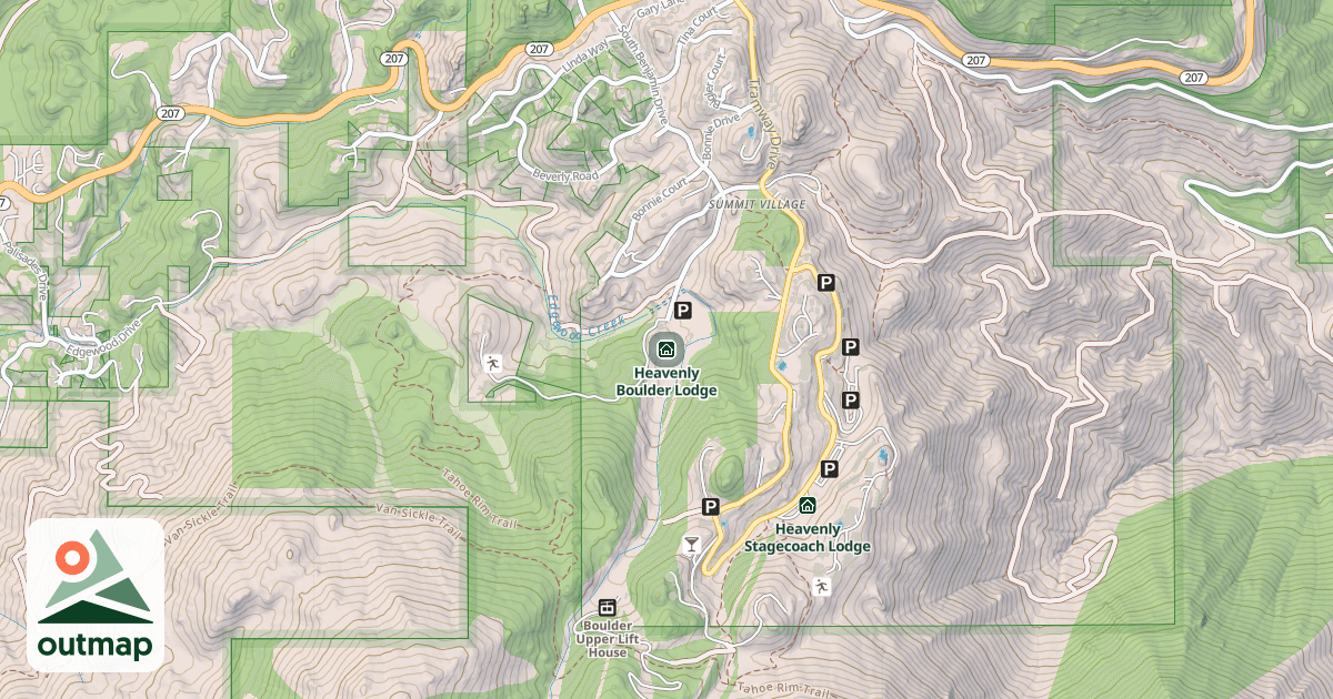 Map of Heavenly Boulder Lodge