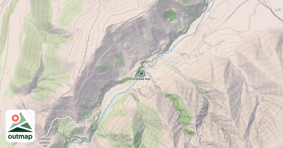 Map of Scotties Hut