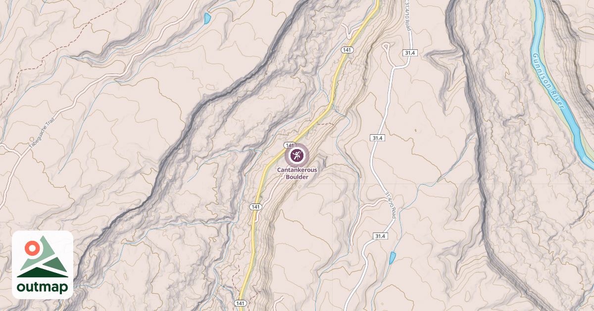 Map of Cantankerous Boulder