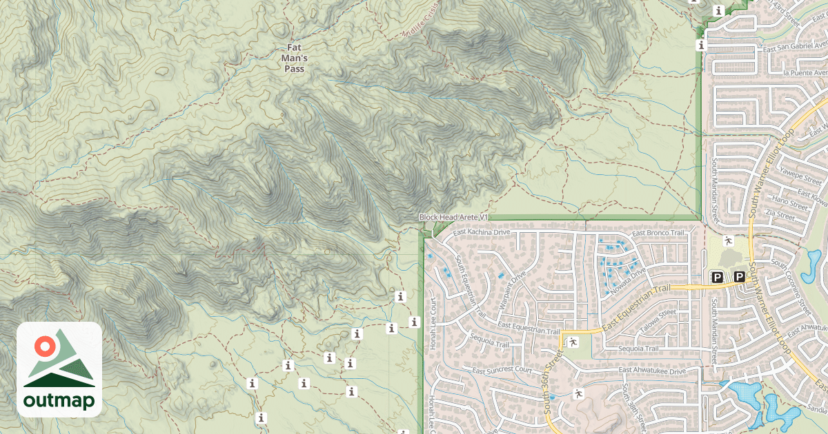 Map of Block Head Arete
