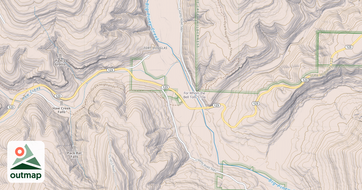 Map of For Whom the Bell Tolls
